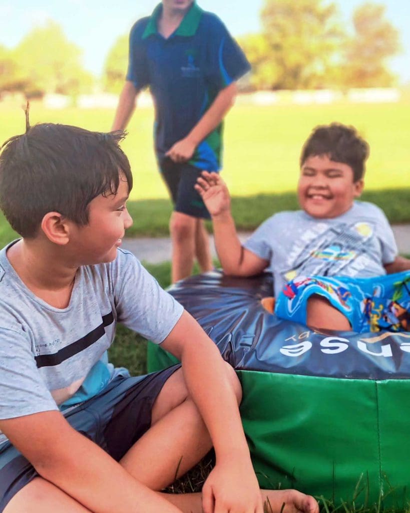 Kids playing Sense Rugby
